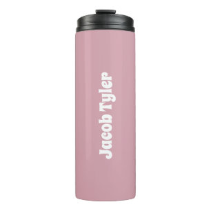Muted Elegance - Misty Rose Customisable  Thermal Tumbler