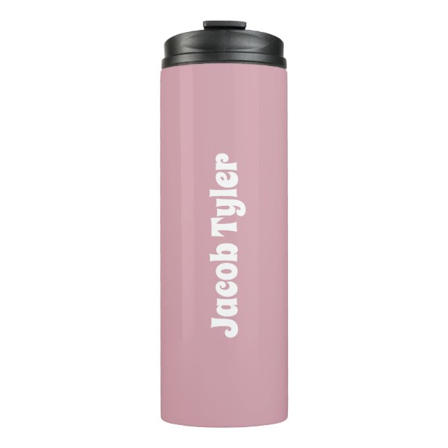 Muted Elegance - Misty Rose Customisable  Thermal Tumbler (Front)