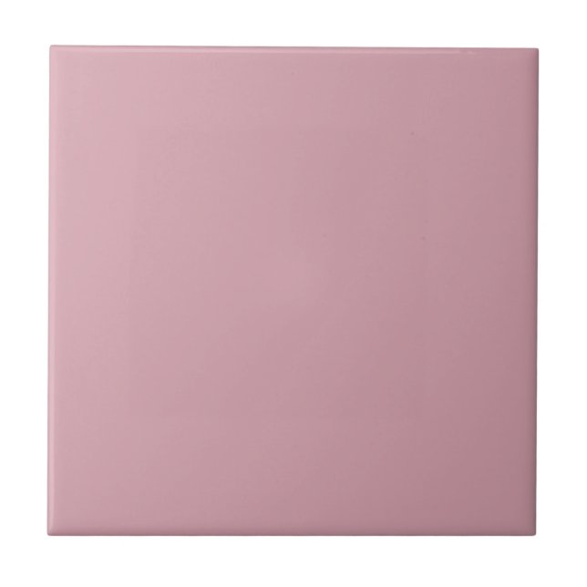 Muted Elegance  Misty Rose Decorative Ceramic Tile (Front)