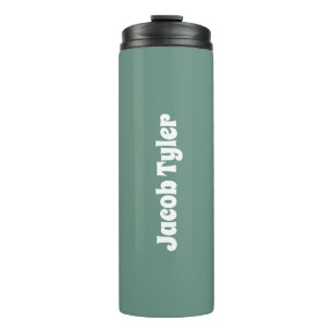 Muted Elegance - Ocean Teal Customisable  Thermal Tumbler