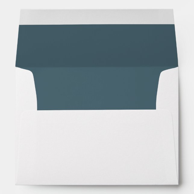 Muted Elegance - Slate Blue Minimalist Envelope (Back (Bottom))
