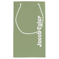 Muted Elegance - Small Tranquil Sage Name Gift Bag