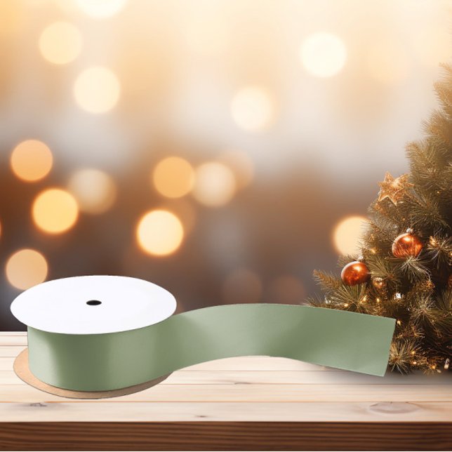 Muted Elegance - Solid Tranquil Sage Satin Ribbon (Creator Uploaded)