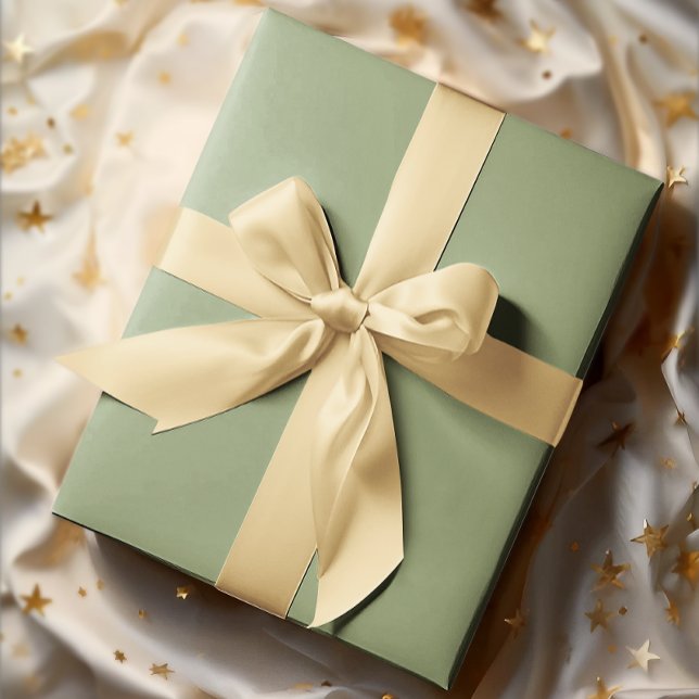 Muted Elegance - Solid Tranquil Sage  Wrapping Paper Sheet (Creator Uploaded)