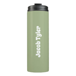 Muted Elegance - Tranquil Sage Customisable  Thermal Tumbler