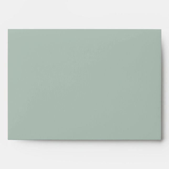Muted Eucalyptus Green Color Envelope (Front)