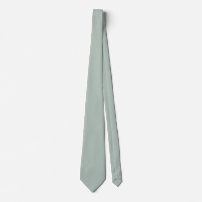 Muted Eucalyptus Green Color Tie (Front)