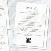 Muted Eucalyptus QR Code Wedding Details