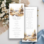 Muted Fall Autumn Landscape Wedding Program Invitation<br><div class="desc">Muted Watercolor Fall Autumn Landscape Theme Collection.- it's an elegant script watercolor Illustration of pastel Autumn Landscape ,  perfect for your Fall destination wedding & parties. It’s very easy to customise,  with your personal details. If you need any other matching product or customisation,  kindly message via Zazzle.</div>