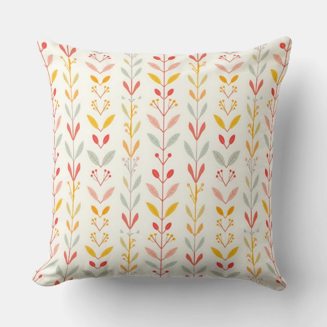 Muted Fall Stripes Cushion (Front)