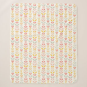 Muted Fall Stripes Sherpa Blanket