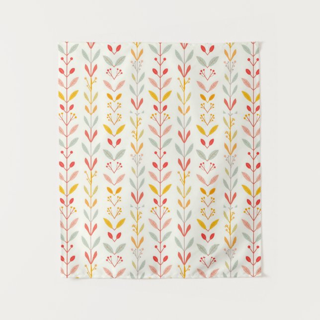 Muted Fall Stripes Tapestry (Front)