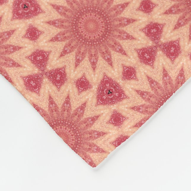 Muted Floral Boho Magic Fleece Blanket (Corner)