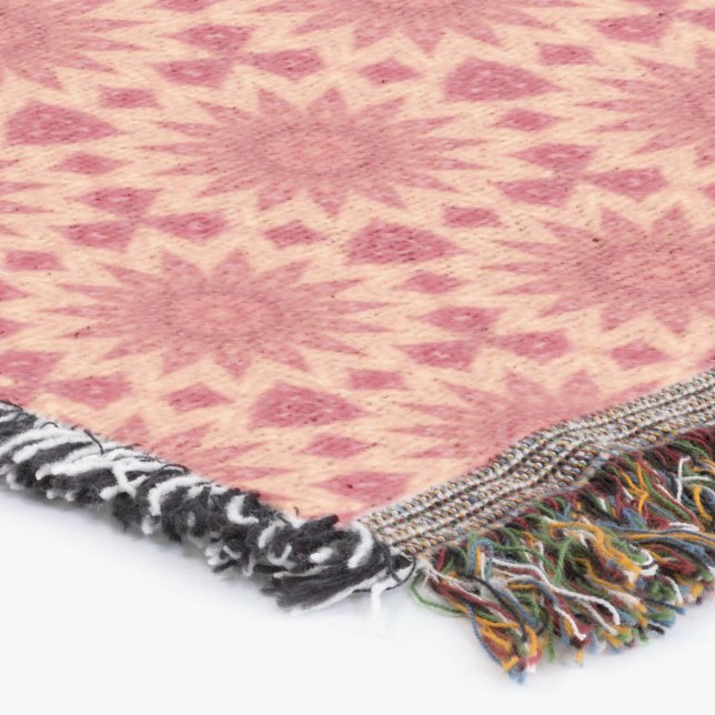 Muted Floral Boho Magic Throw Blanket (Corner)