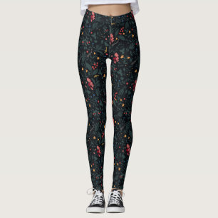 Muted Floral Elegance All-Over Print   by Asarteon Leggings