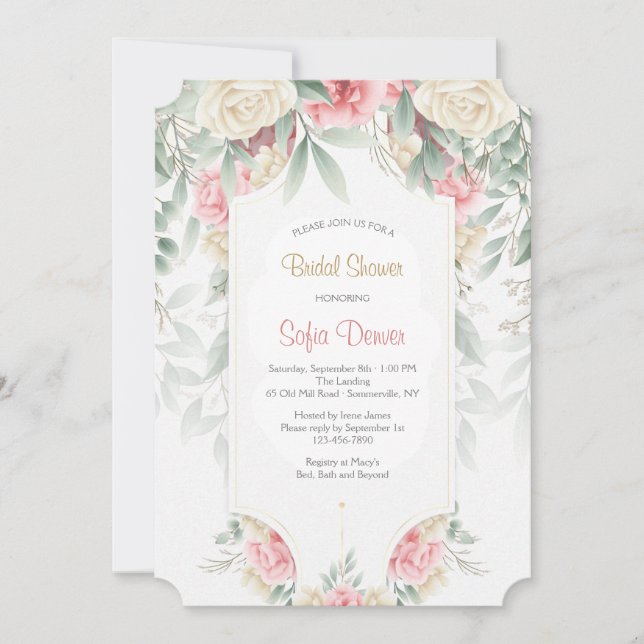 Muted Floral Invitation (Front)