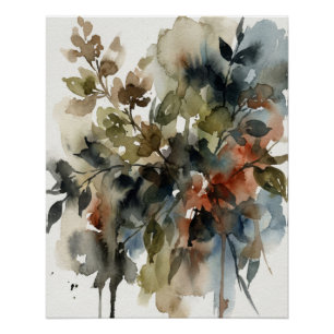 Muted Forest Watercolor Poster