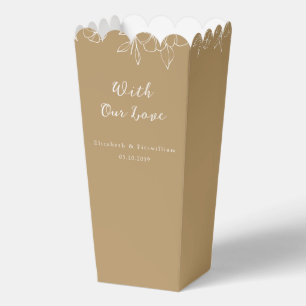 Muted Gold Cherry Blossom With Our Love   Favour Box