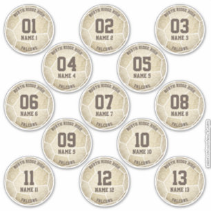 muted gold girly soccer birthday party favors