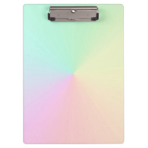 Muted Gradient Ombre Rainbow Pastel Aesthetic Clipboard