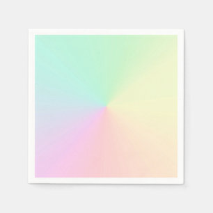 Muted Gradient Ombre Rainbow Pastel Aesthetic Napkin