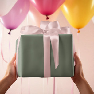 Muted Greenish Gray Wrapping Paper