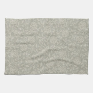 Muted Grey Farmhouse Floral Tea Towel