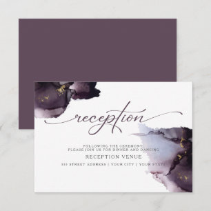 Muted Heather Purple Abstract Watercolor  Invitation