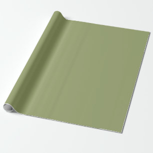 Muted Khaki Olive Green Pop Of Colour Wrapping Paper