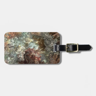 Muted Layers of Brown Crystals Luggage Tag