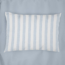 Muted Light Blue White Coastal Stripe Scandinavian