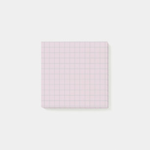 Muted Lilac Chequered Pattern Soft Grid Design  Post-it Notes