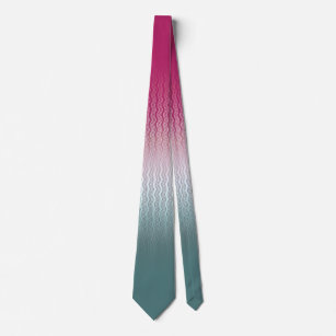 Muted Magenta Silver Teal Tie