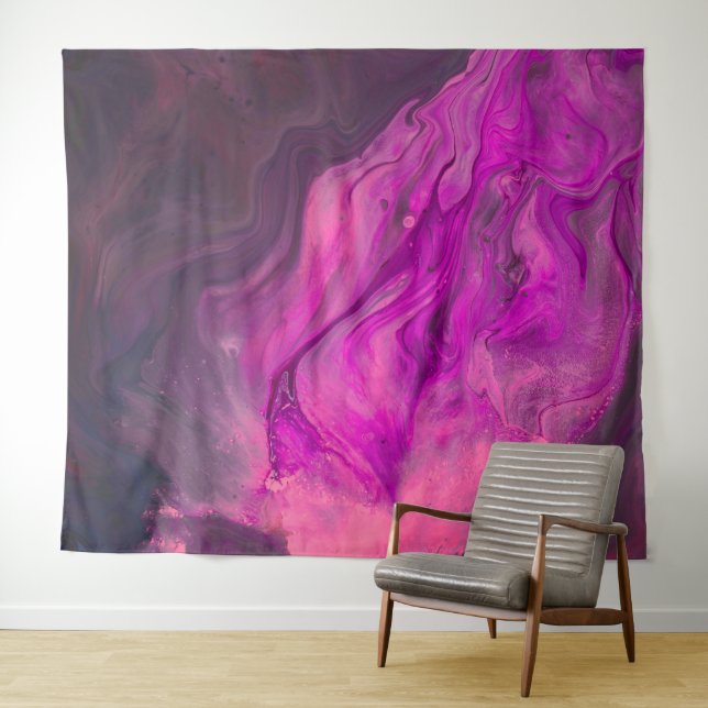 *~* Muted Marble Dreams Pink Purple Abstract Art Tapestry (In Situ (Horizontal))