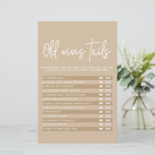 Muted Minimalist Baby Shower Old Wives Tales Game