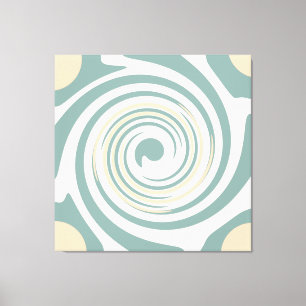 Muted Modern Swirl Muted Modern Swirl in Sage and Canvas Print