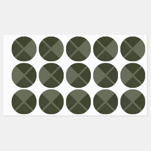 Muted Moss Cross Pattern Stickers - Labels