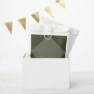 Muted Moss Green Diamond Favour Bag