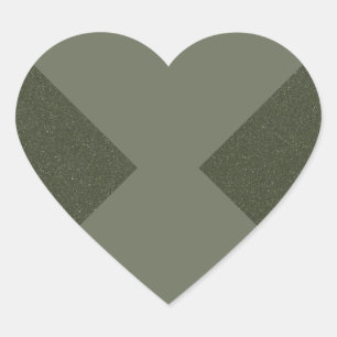 Muted Moss Green Heart Sticker