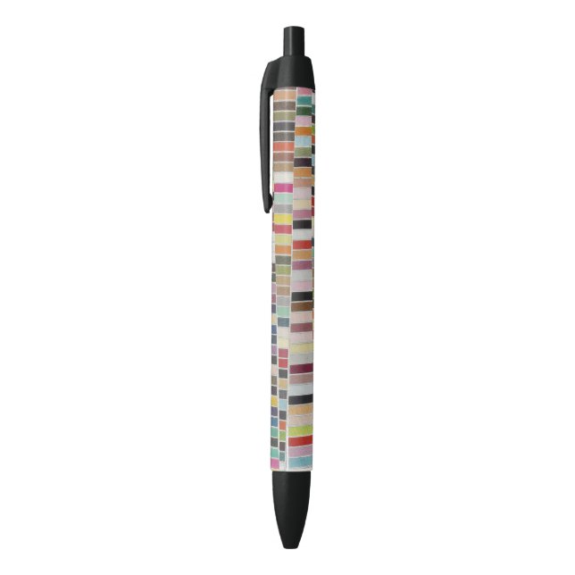 Muted Multicolor Swatches Black Ink Pen (Top (Vertical))