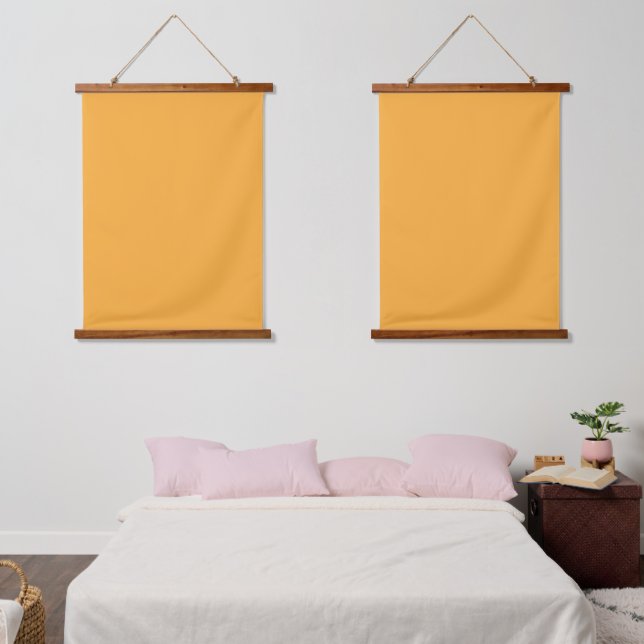 Muted Orange Background Texture for Web and Print Hanging Tapestry (Bedroom)