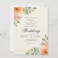 Muted Orange Blossom Arch Wedding