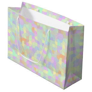 Muted Pastel Boho Mod Geometric Abstract Large Gift Bag