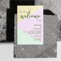 Muted Pastel Geometric Pre-Wedding Welcome Party
