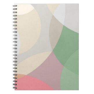 Muted Pastel Overlapping Circle Design Notebook