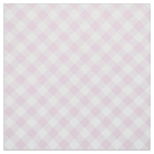 muted pastel pink white gingham plaid print fabric