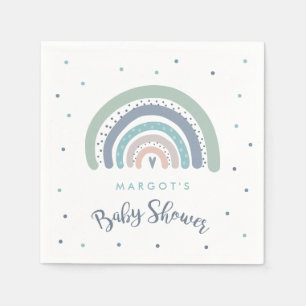 Muted Pastel Rainbow Baby Shower Napkin