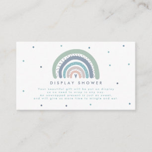 Muted Pastel Rainbow Display Shower Enclosure Card