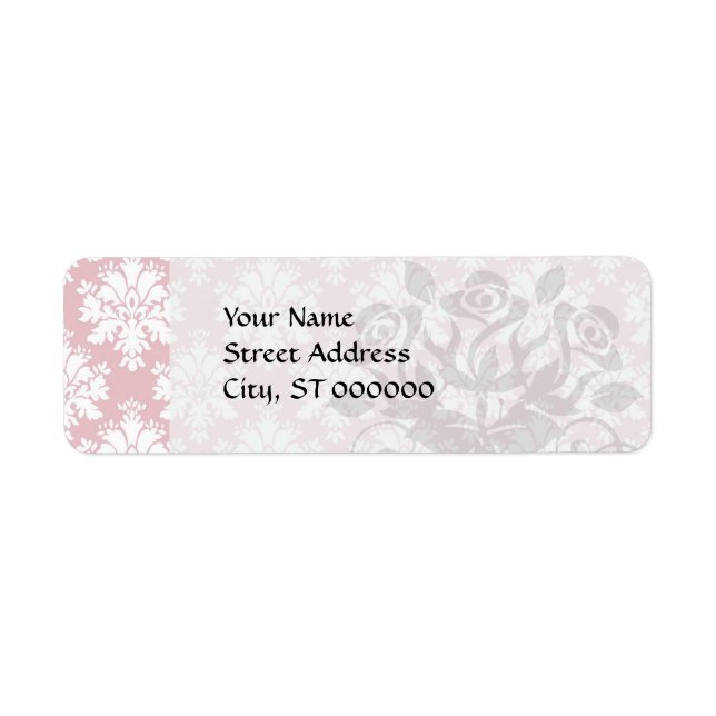 muted pink and white cream damask pattern (Front)