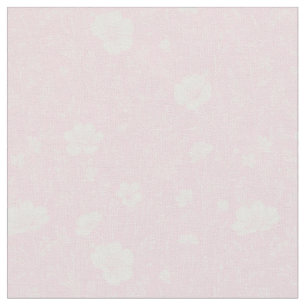 Muted Pink And White Wildflower Pattern Fabric